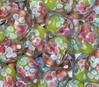Click to open large Green & Pink Lampwork image